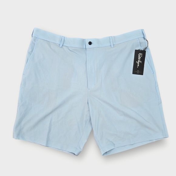 Walter Hagen Men's 42 P11 Micro Lines Soft Blue Golf Shorts 9" Inseam Gripper - Picture 3 of 8